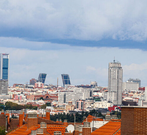 views from the roof terrace of cielo madrid